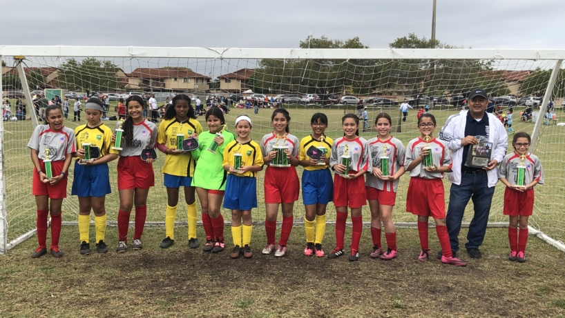 U12 Girls Champions – Coach Berner Duarte